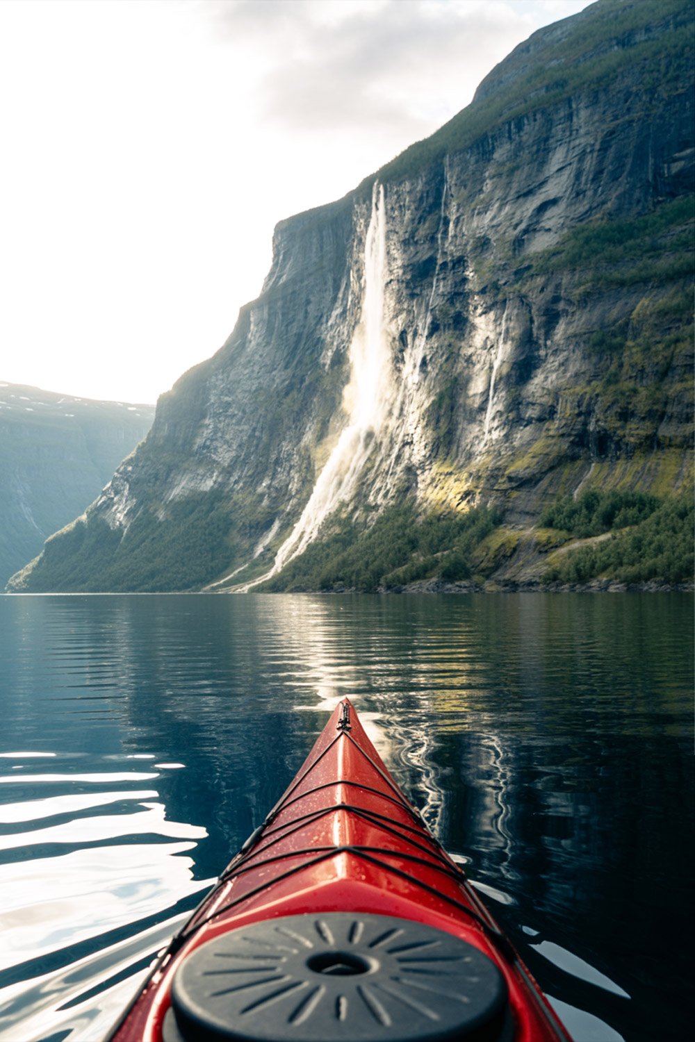 Geiranger Norway Seven Sisters Waterfall UNESCO World Heritage site fjord landscape