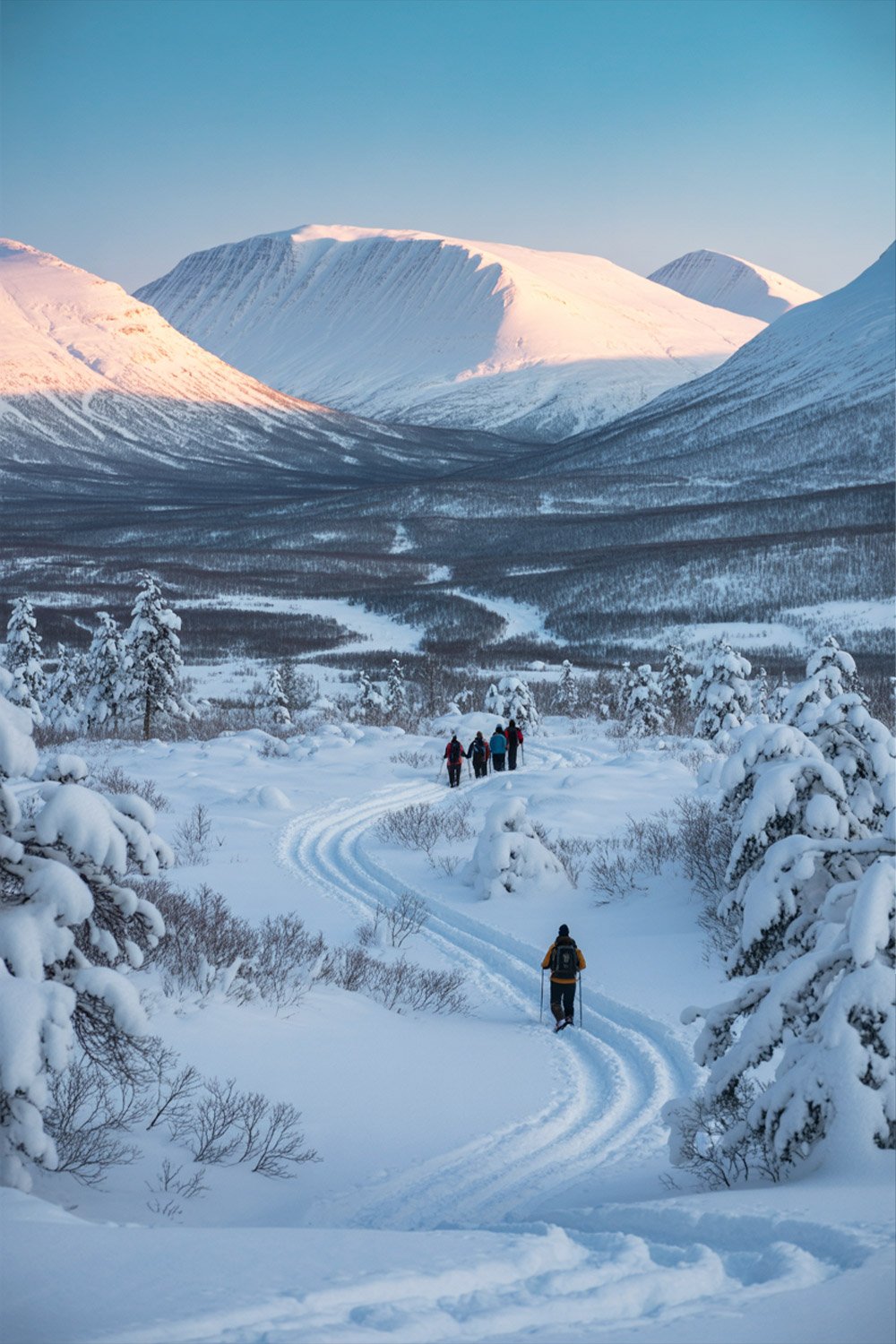 Abisko National Park Swedish Lapland scenery with mountains, forests, and open landscapes
