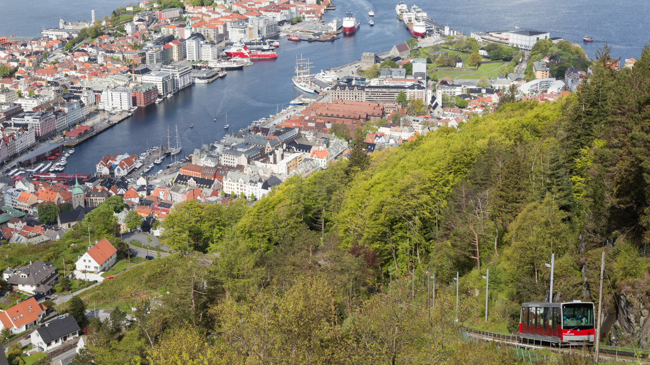 Fløibanen in Bergen Norway