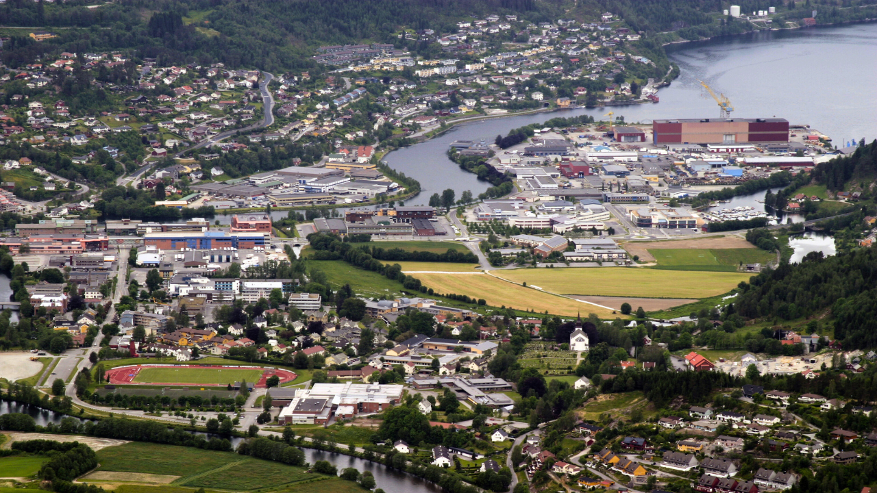 Førde Town Center in Sogn og Fjordane Norway