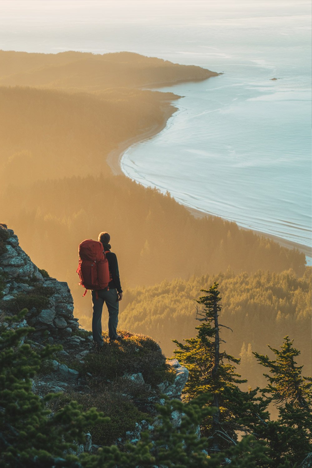 High Coast Trail Sweden hiking cliffs with coastal views