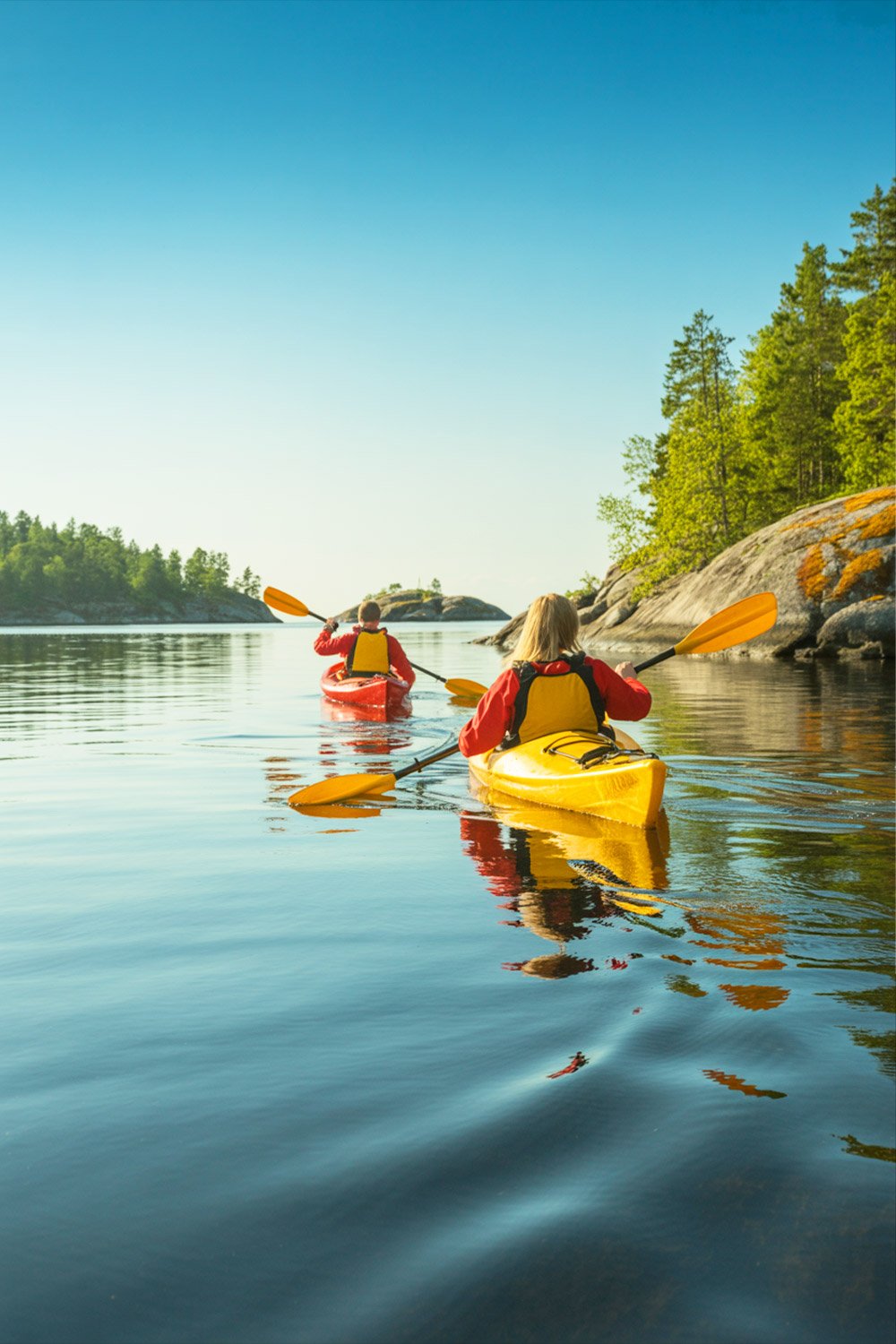 Kayaking in the Stockholm archipelago, scenic outdoor adventure among islands and calm waters
