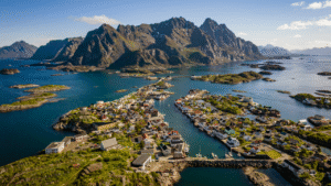 Lofoten is an archipelago in the county of Nordland, Norway.