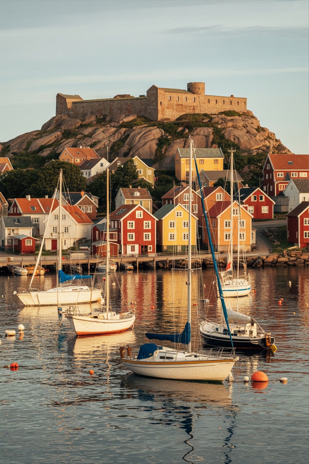 Marstrand Carlsten Fortress in the Gothenburg archipelago Sweden overlooking the sea