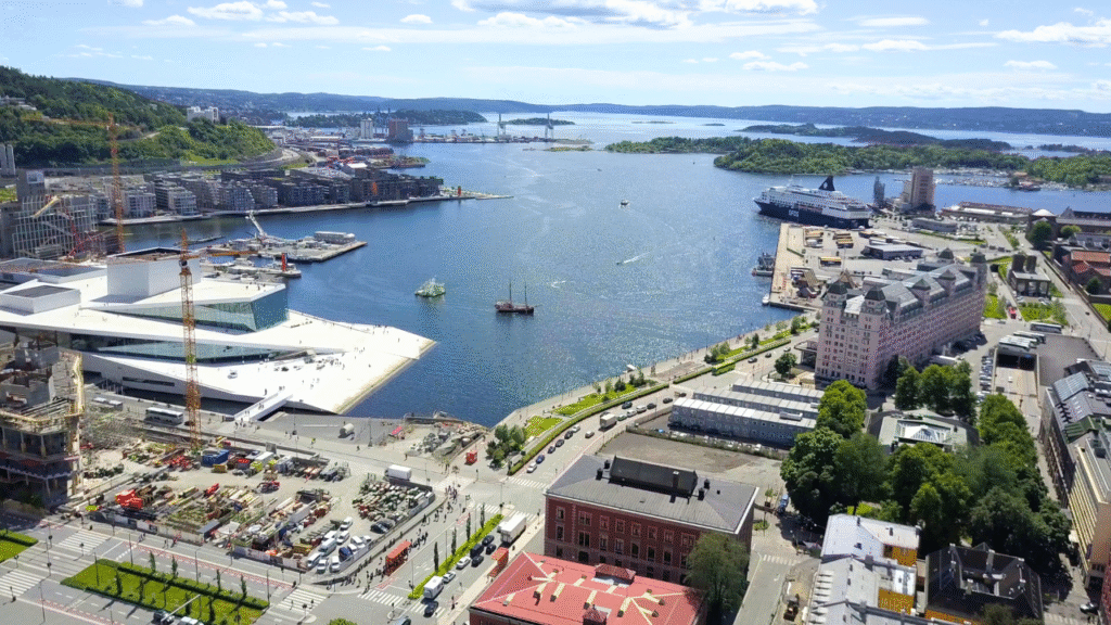 Arial view of Oslo city, the capital of Norway