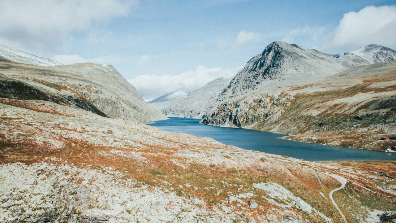 Rolling mountains and valleys in Rondane National Park, Norway's oldest national park