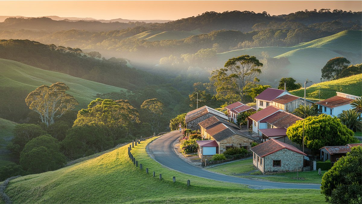 Stunning views of the Sunshine Coast Hinterland, showcasing the lush landscapes and serene beauty of Queensland, as featured on Pathfinders Travel.