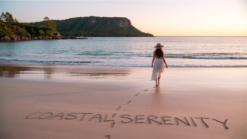 Sunshine Coast view with turquoise waters, coastal cliffs, and scenic natural beauty.