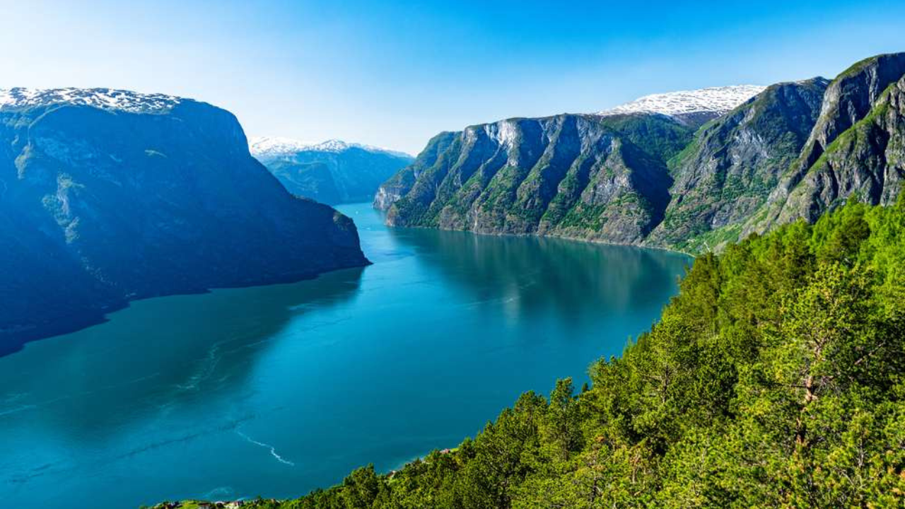 Arial View of the Sognefjord in Norway