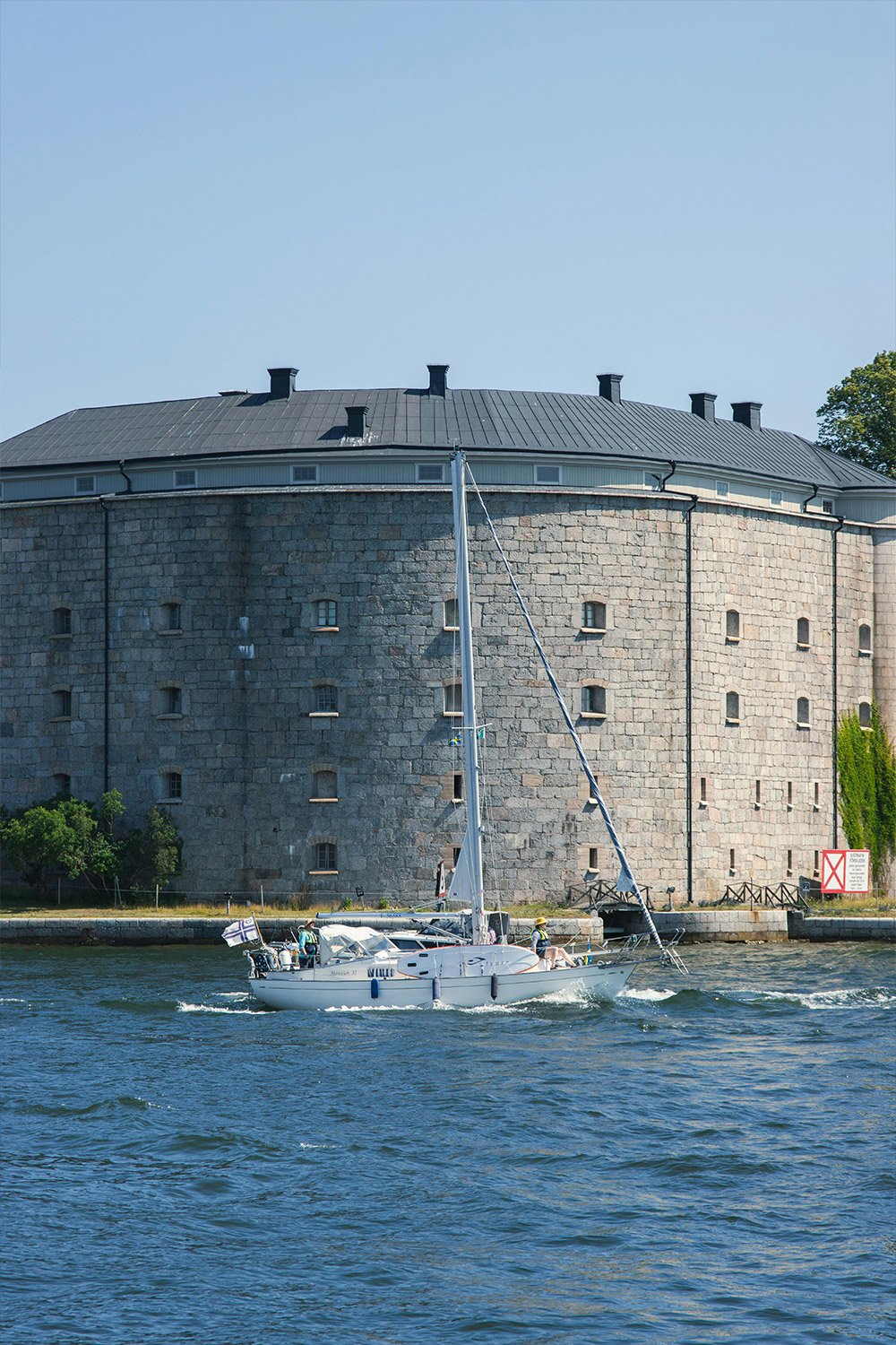 Vaxholm Fortress in the Stockholm archipelago, historic island defense landmark near Stockholm