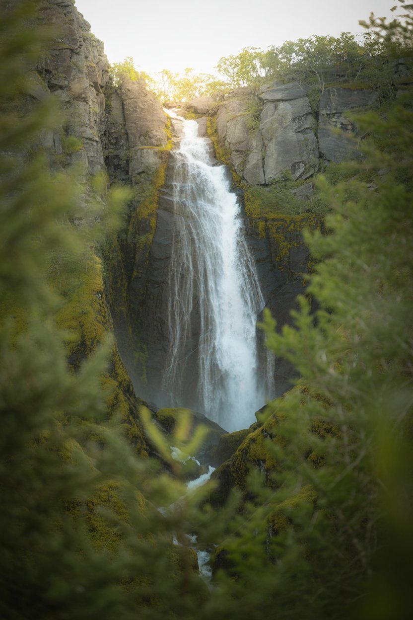 Vettisfossen waterfall Norway scenic photography spot in Utladalen Valley