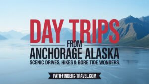 Best day trips from Anchorage Alaska featuring Girdwood, Seward Highway, Turnagain Arm, and Hatcher Pass scenery