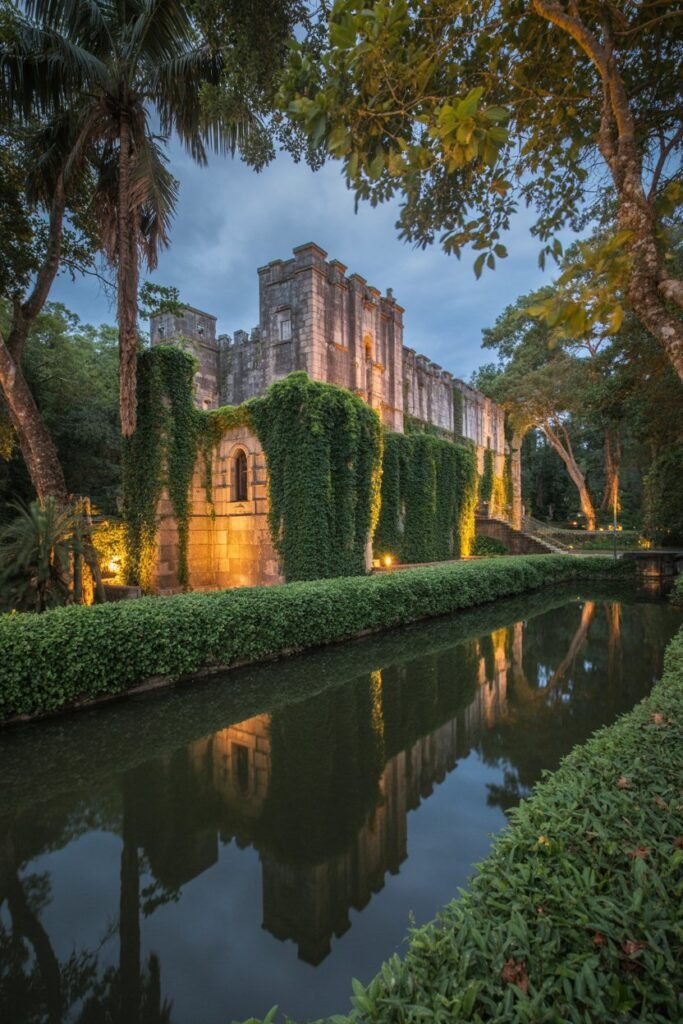 Paronella Park evening tour castle ruins in Queensland rainforest