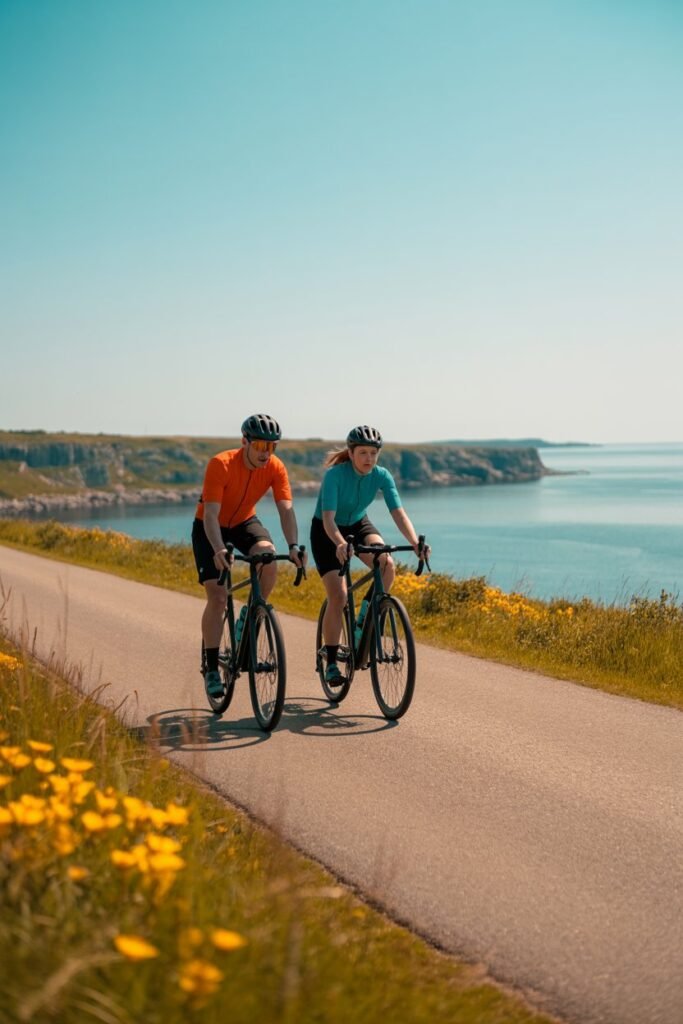 Helsingborg Travel Guide: cycling the Helsingborg coast on the Kattegattleden trail with Öresund Strait views