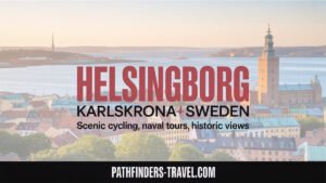 Kärnan Tower Helsingborg views over the Öresund Strait and city skyline, featured in the Pathfinders Travel Helsingborg travel guide