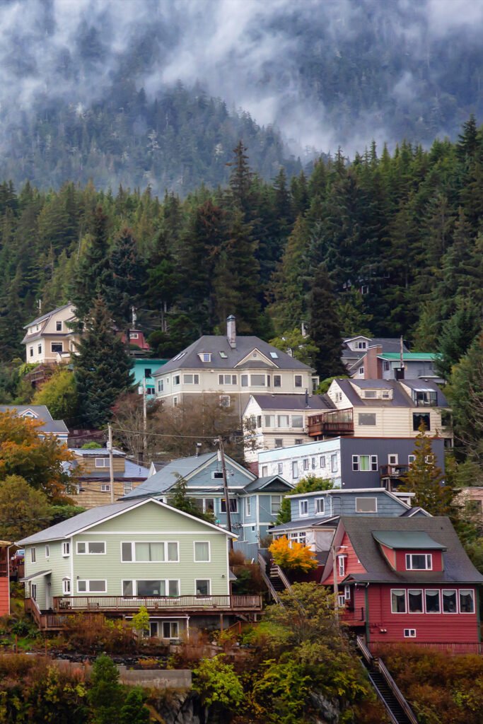 Ketchikan Alaska travel guide 2026 showing colorful waterfront, totem poles, and Tongass National Forest scenery featured in Pathfinders Travel blog