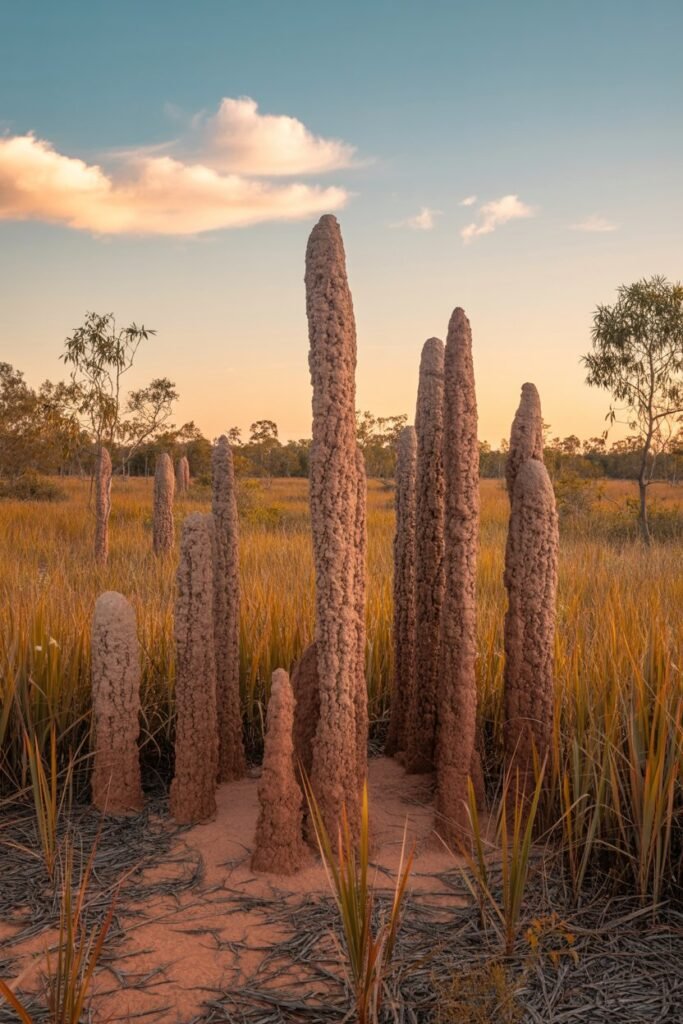 Magnetic termite mounds at Litchfield National Park, Top End — easy stop on a day trip from Darwin – Pathfinders Travel