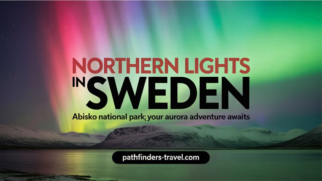 Witness the mesmerizing Northern Lights dance across the sky in Abisko National Park, Sweden, a prime aurora viewing destination.