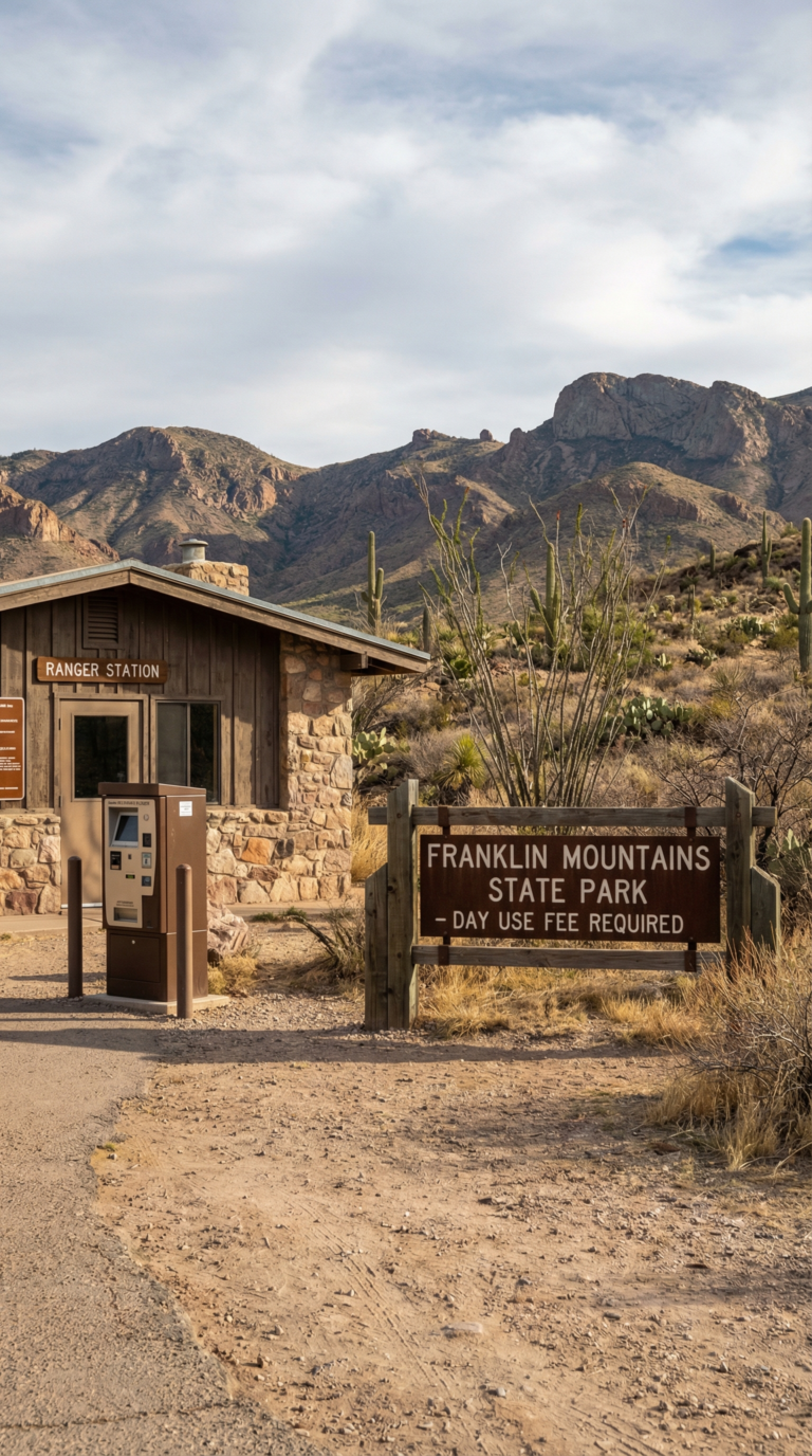 Franklin Mountains State Park entrance fee station