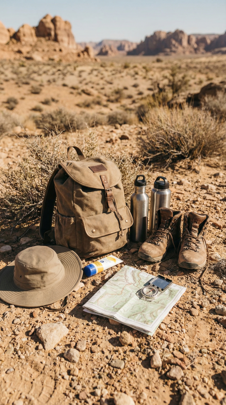 Essential hiking gear for Franklin Mountains State Park desert trails