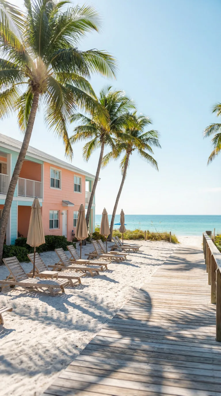Beachfront hotel on Anna Maria Island with direct beach access and Gulf of Mexico views