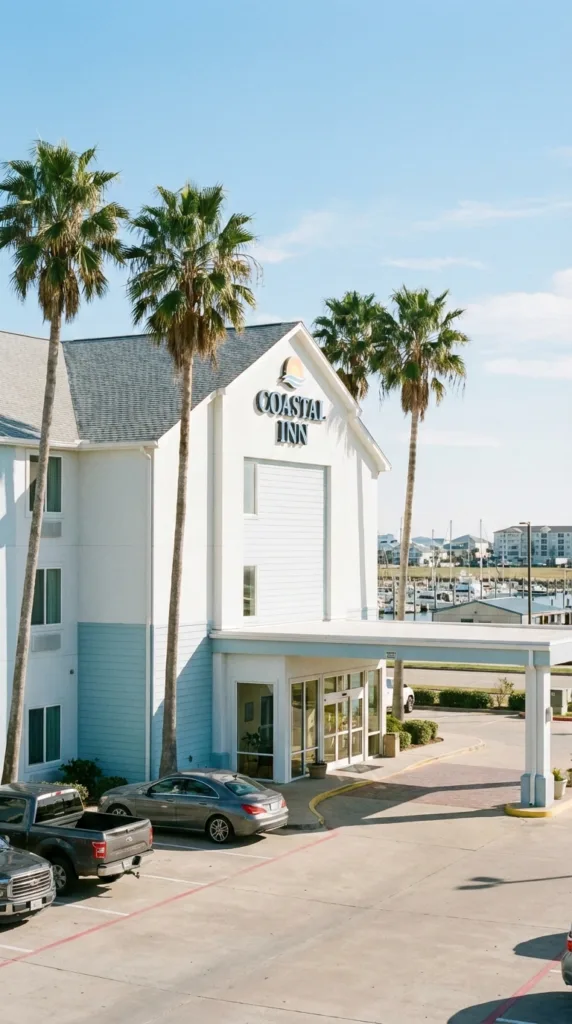 Budget-friendly hotel exterior in Aransas Pass Texas