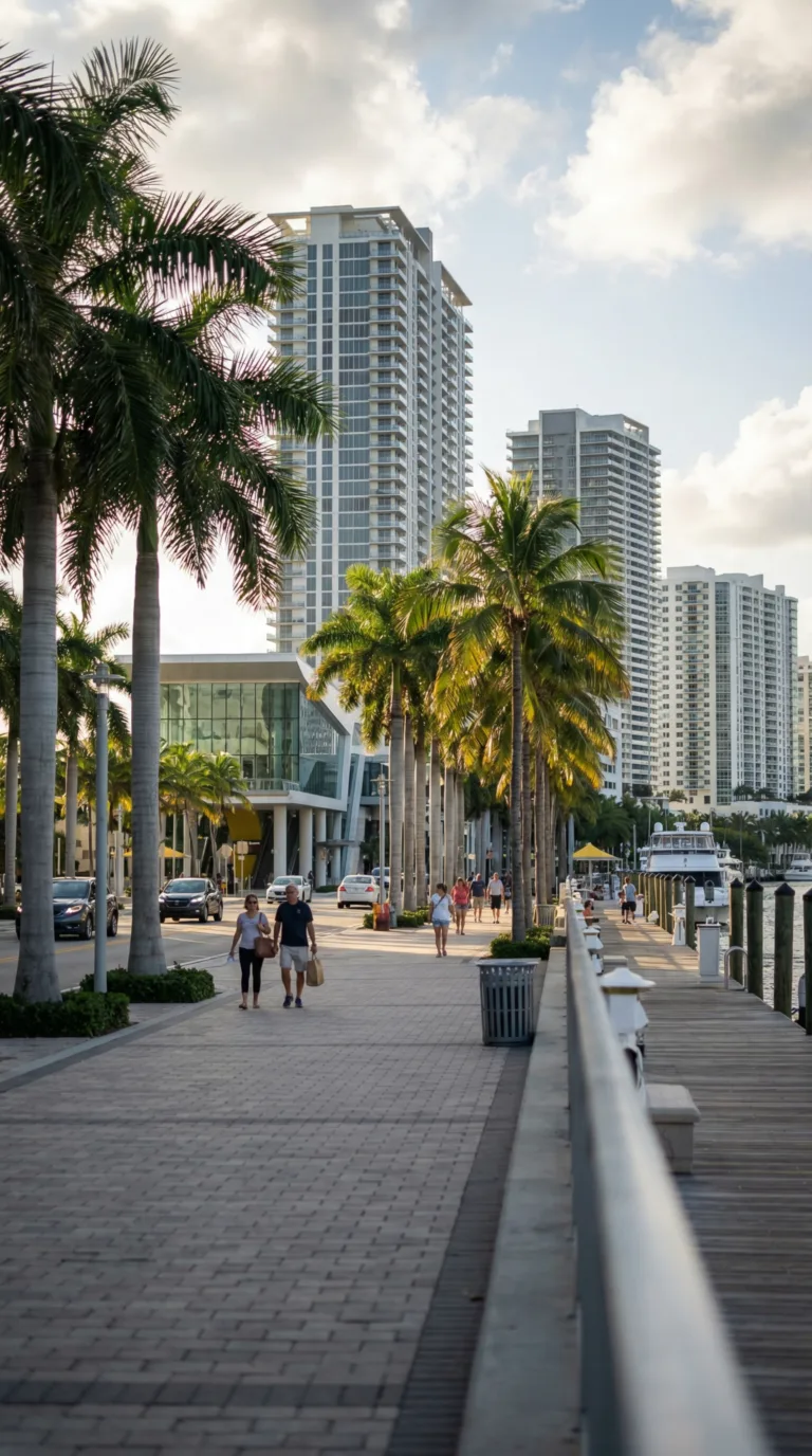 Downtown Fort Lauderdale skyline with modern buildings and waterfront