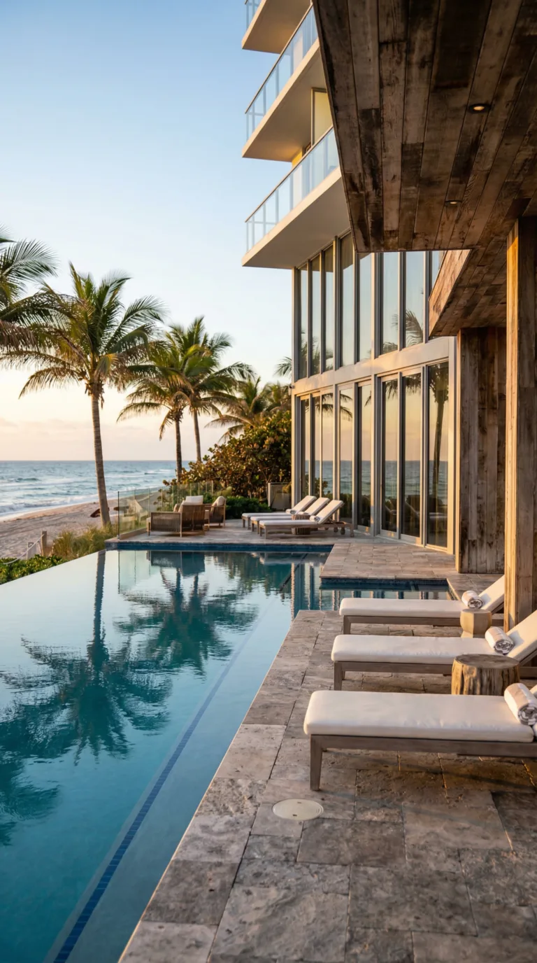 Luxury beachfront hotel in Fort Lauderdale with pool and Atlantic Ocean views