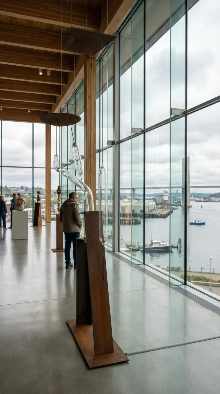 Museum of Glass Tacoma with waterfront views and art exhibits