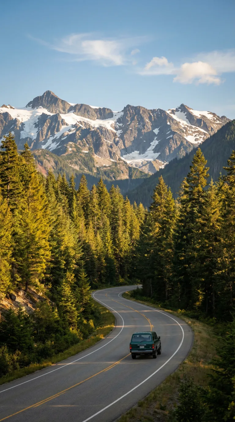 North Cascades Highway 20 scenic drive leading to Diablo Lake