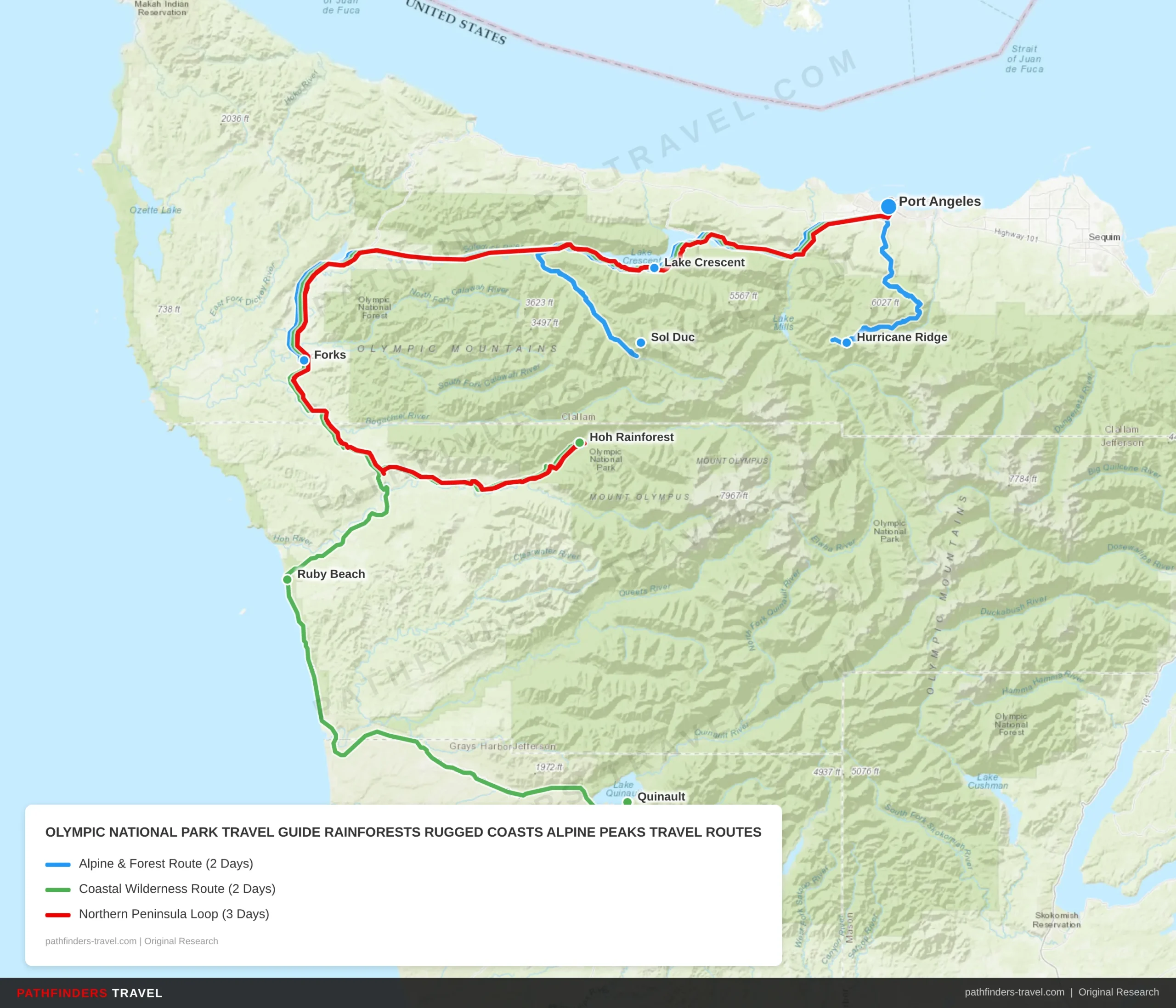 Olympic National Park Travel Guide Rainforests Rugged Coasts Alpine Peaks Route Map