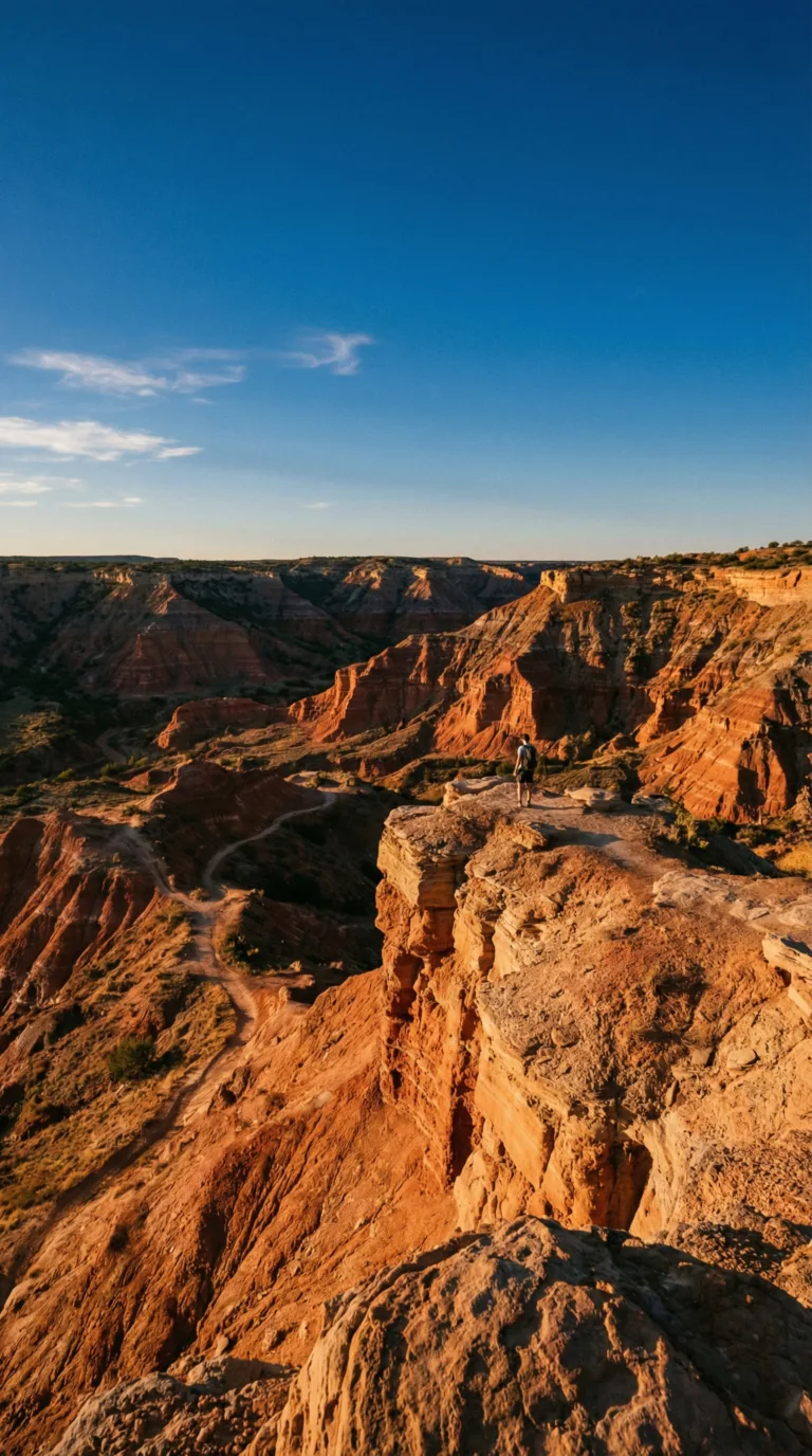 Palo Duro Canyon Texas red rock formations and hiking trails