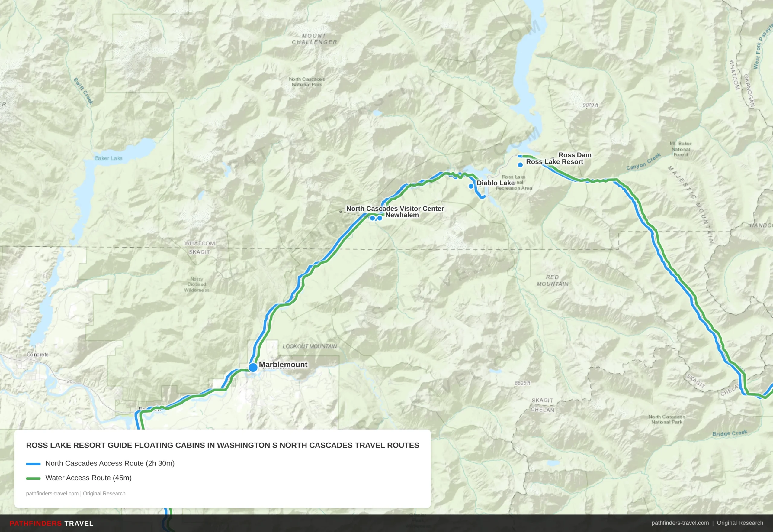 Ross Lake Resort Guide Floating Cabins In Washington S North Cascades Route Map