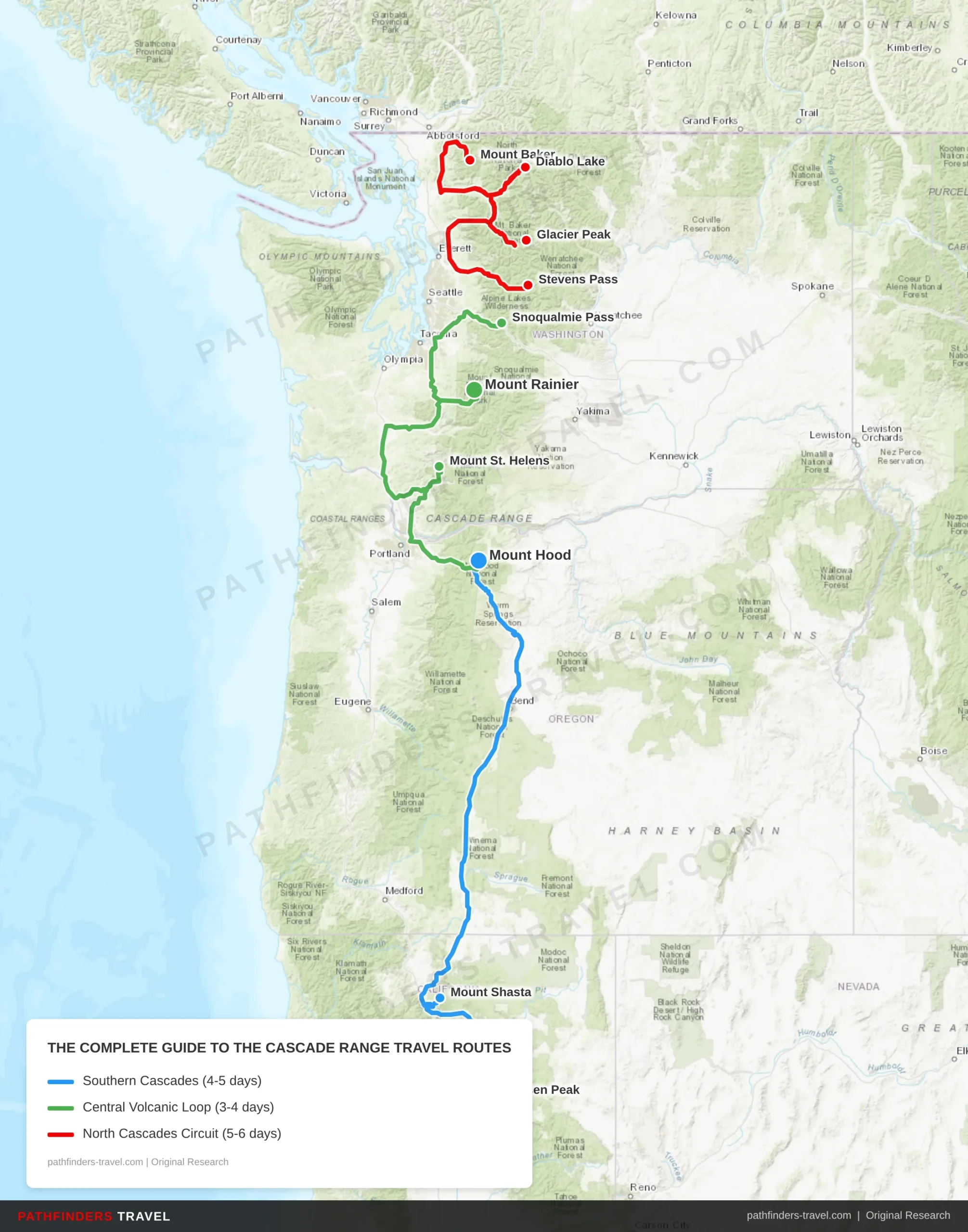 The Complete Guide To The Cascade Range Route Map