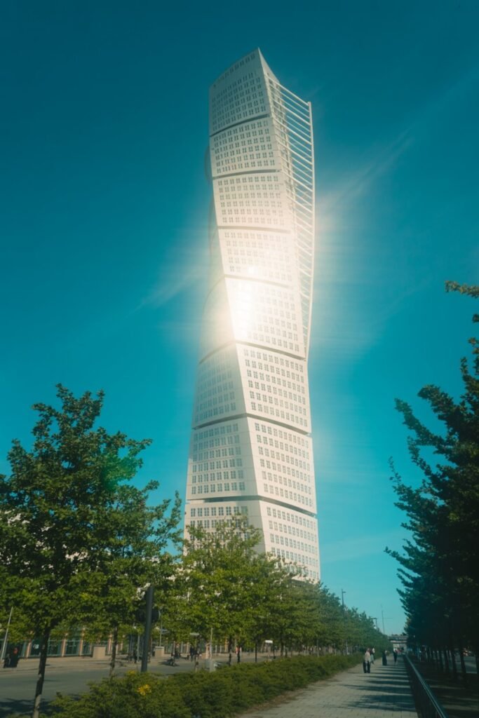 The iconic Turning Torso skyscraper in Malmö, a key feature of a city break itinerary.