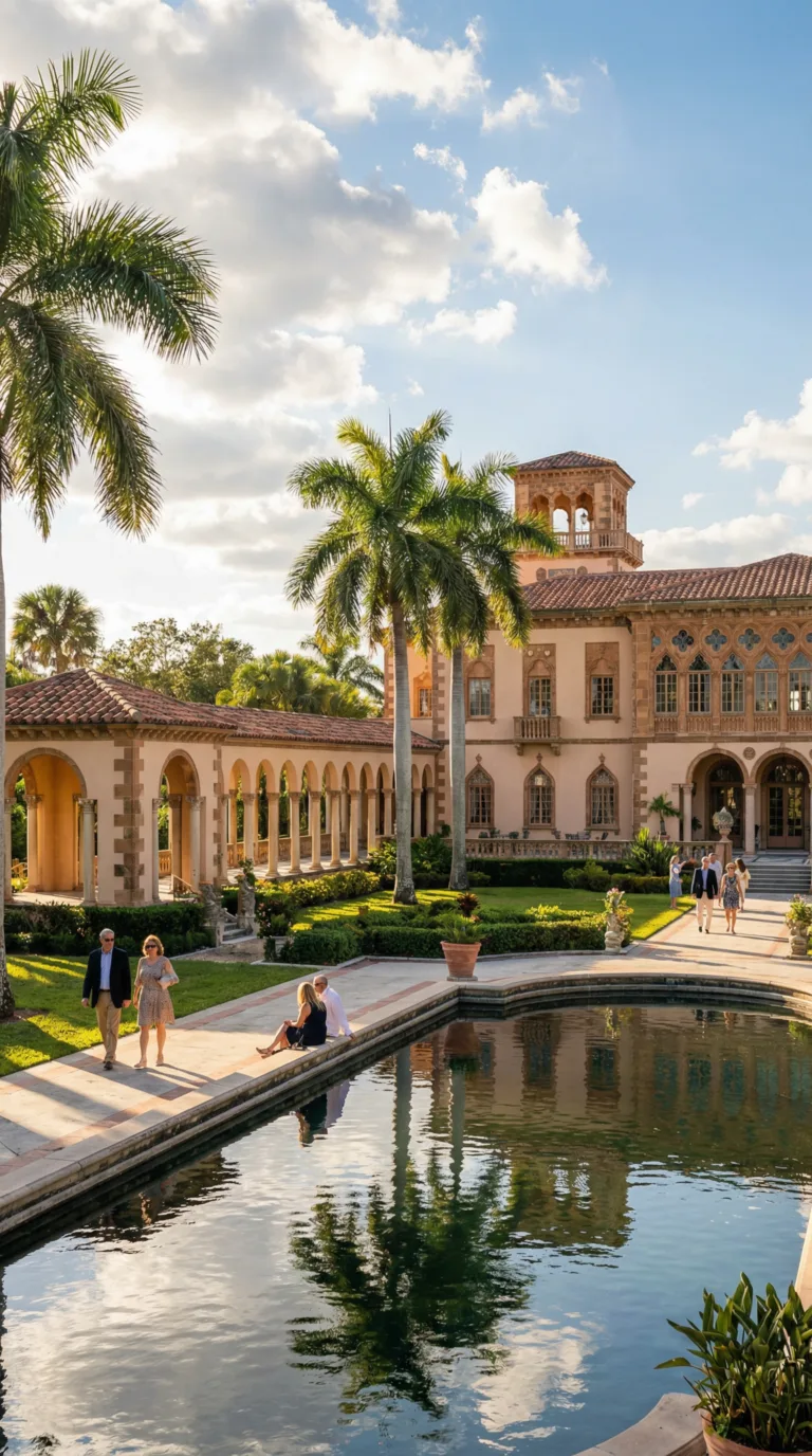 The Ringling Museum of Art in Sarasota with Mediterranean architecture and gardens