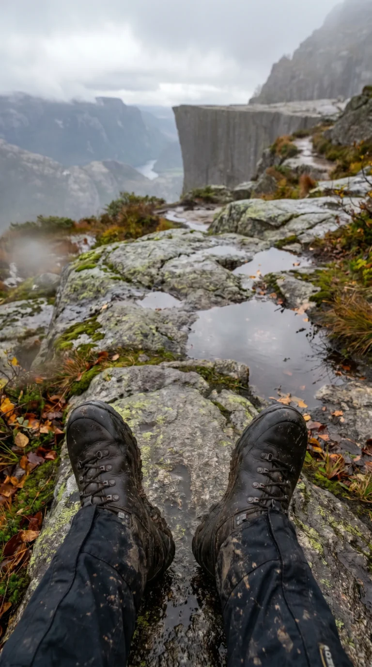 Winter Snow Boots for Shoulder Season Conditions for Pulpit Rock Norway: Hike From Stavanger