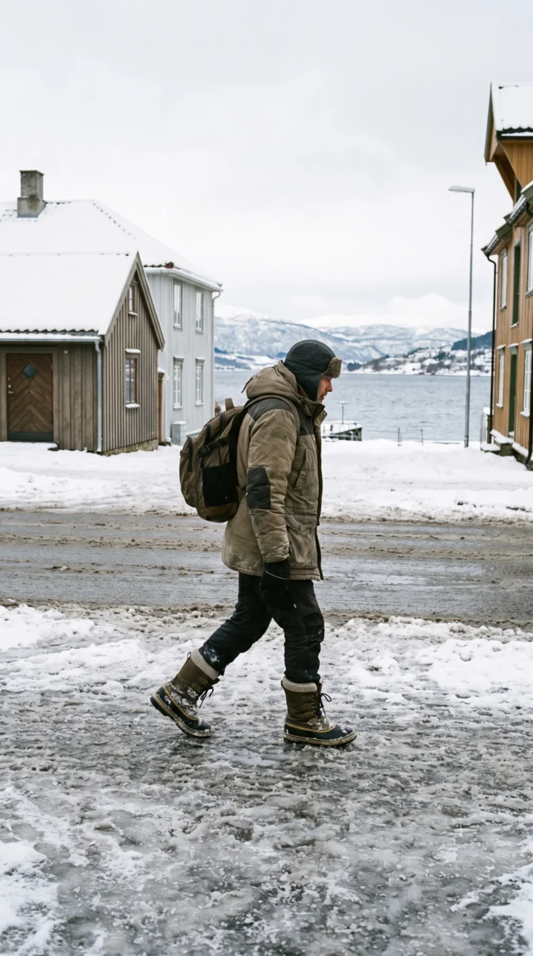 Snow Boots for Ice, Slush, and Fjord Trails for Best Time To Visit Norway: Weather By Month, Seasons & Northern Lights
