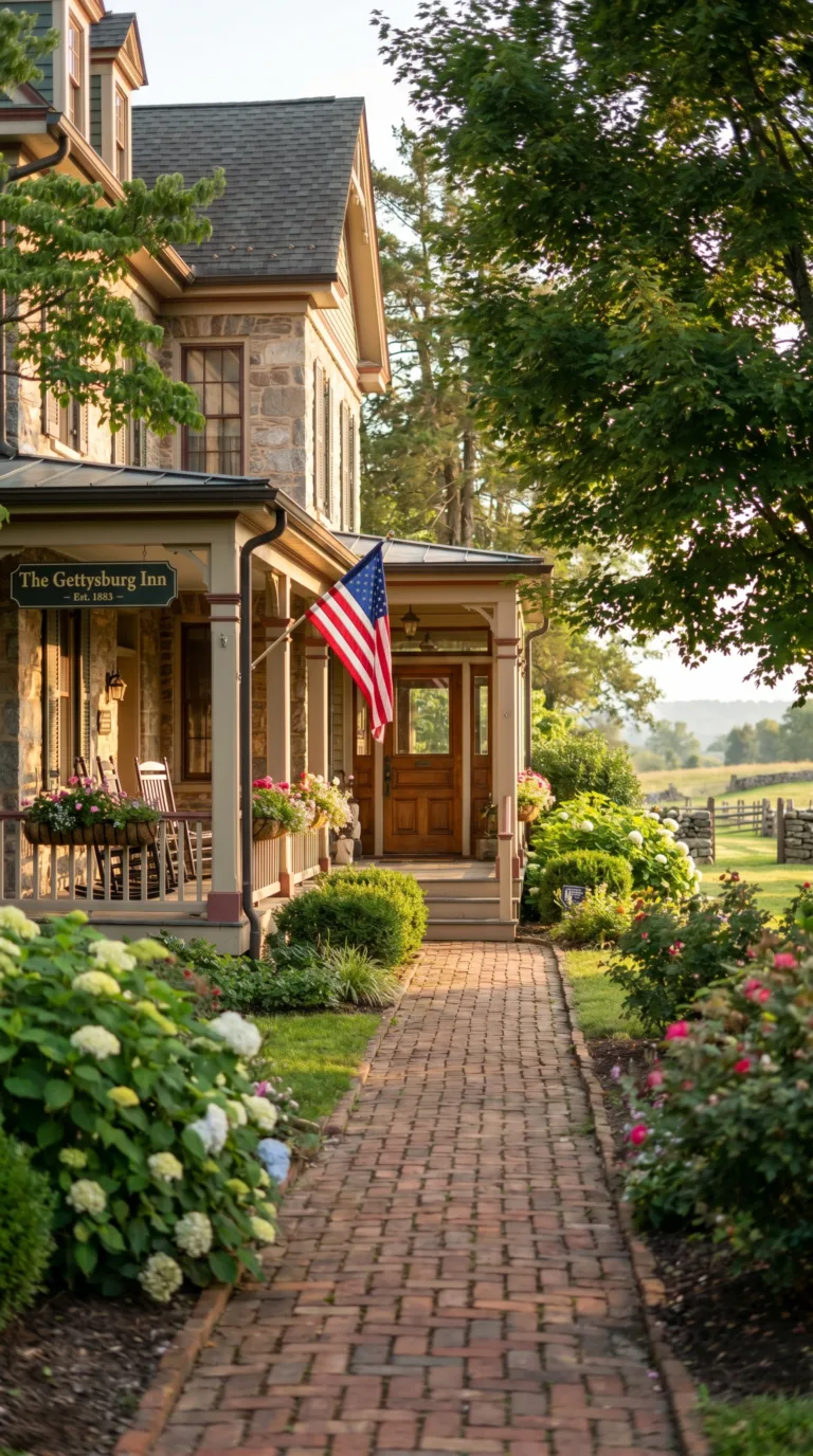 Historic bed and breakfast inn in Gettysburg Pennsylvania with Victorian architecture