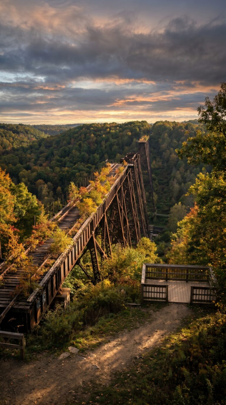 Kinzua Bridge State Park viaduct near Allegheny National Forest Pennsylvania