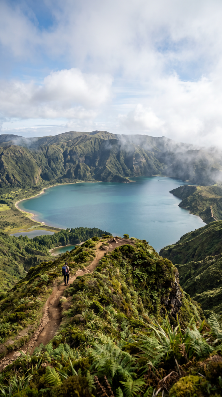 Lagoa do Fogo crater lake Sao Miguel Azores