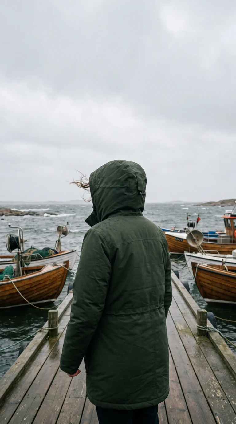 Windproof Parka for Coastal Exploration for Smögen & Marstrand, Bohuslän Coast Sweden