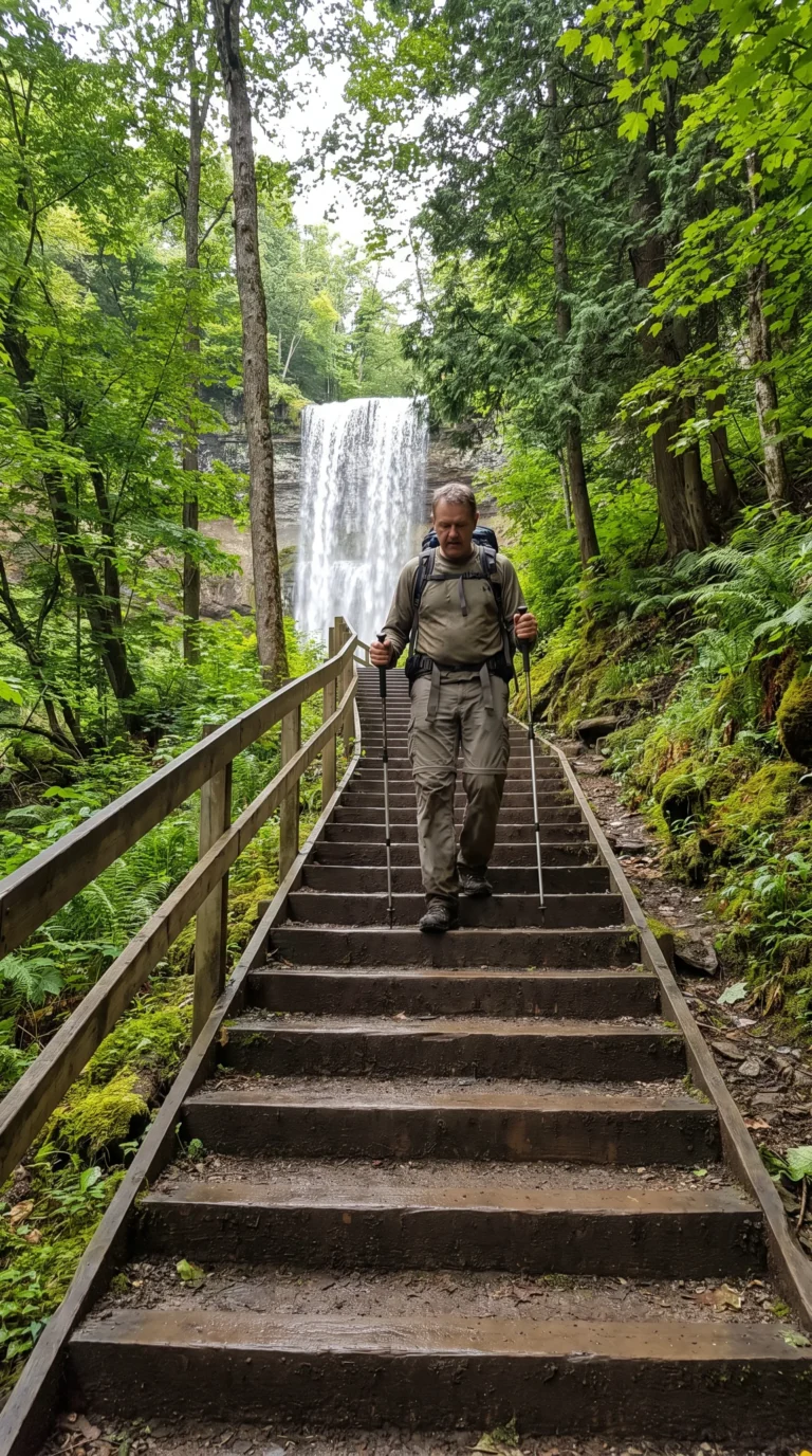 Trekking Poles for Stability on Steep Sections for Waterfalls In Hamilton: Albion Falls, Tews Falls, And The Best Hikes