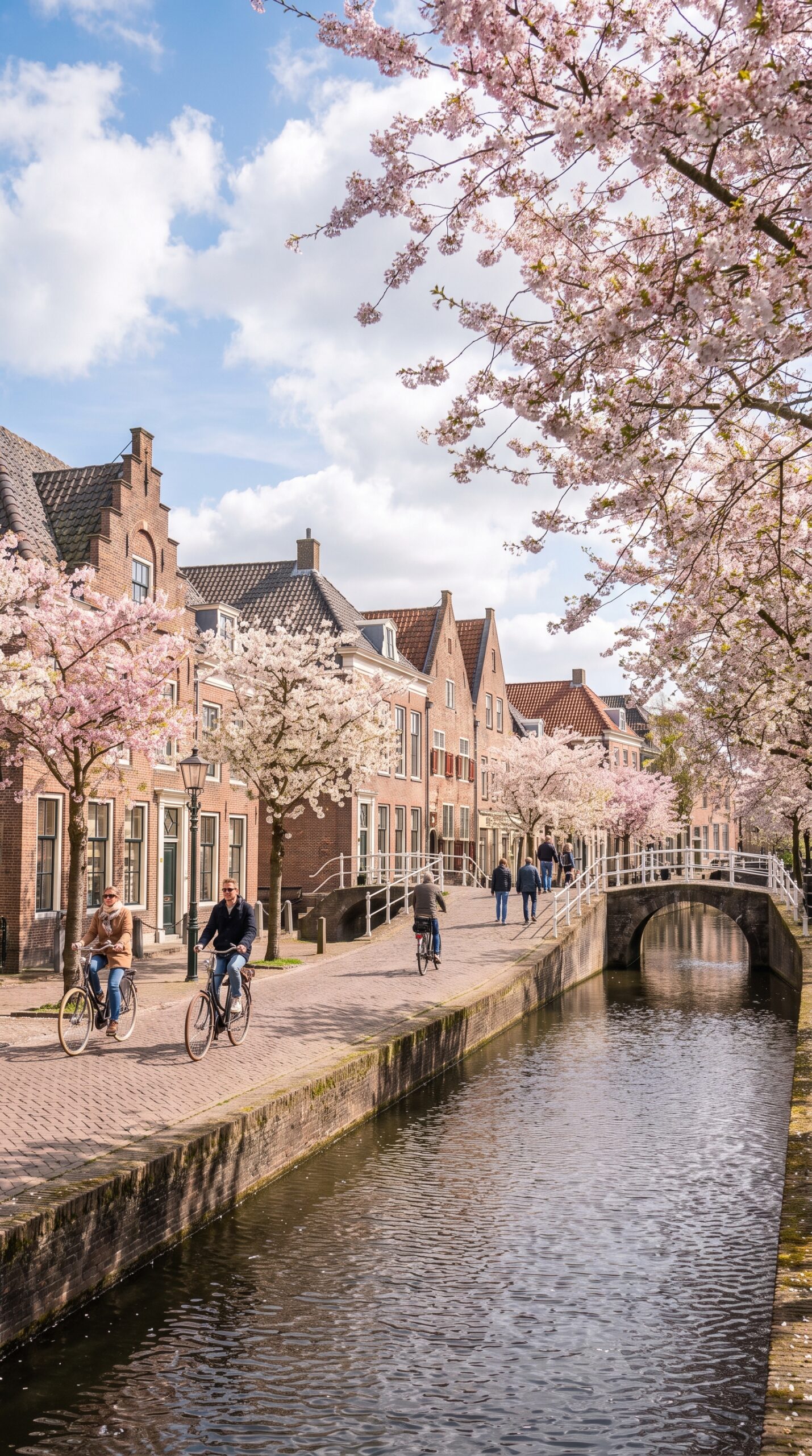 Amersfoort old town canal in spring, Netherlands