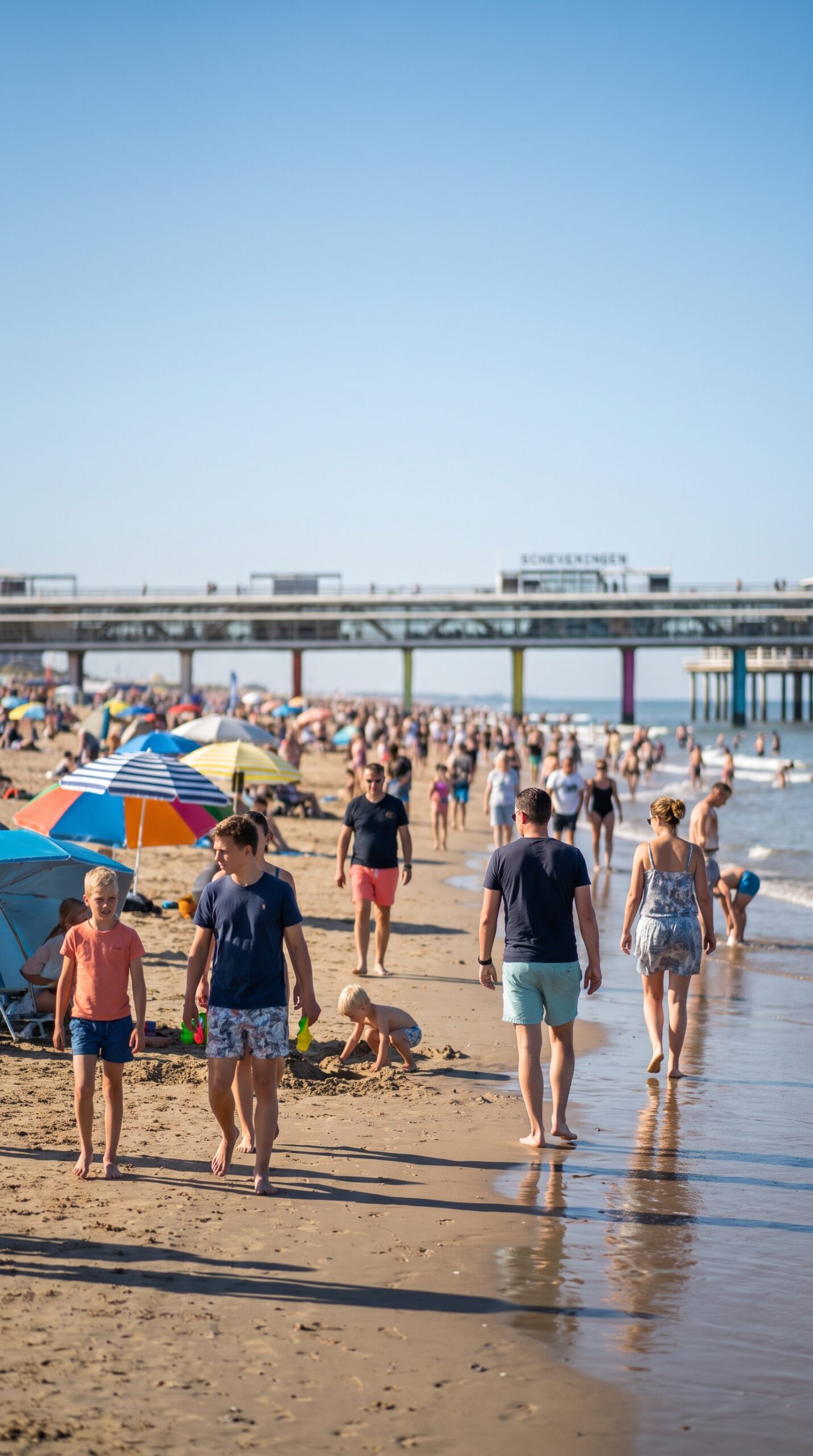Scheveningen beach in summer, The Hague, Netherlands