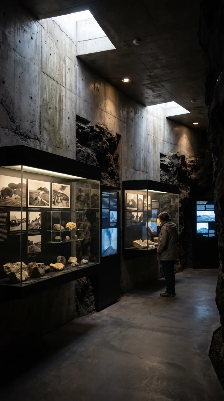 Capelinhos Volcano Interpretation Centre underground museum exhibits Faial Azores