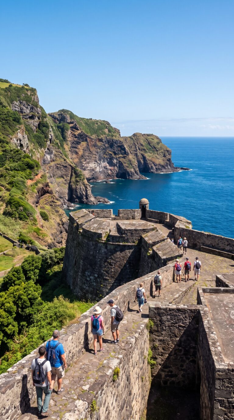 Fortress of São João Baptista historic fortification on Monte Brasil peninsula Angra do Heroísmo Terceira