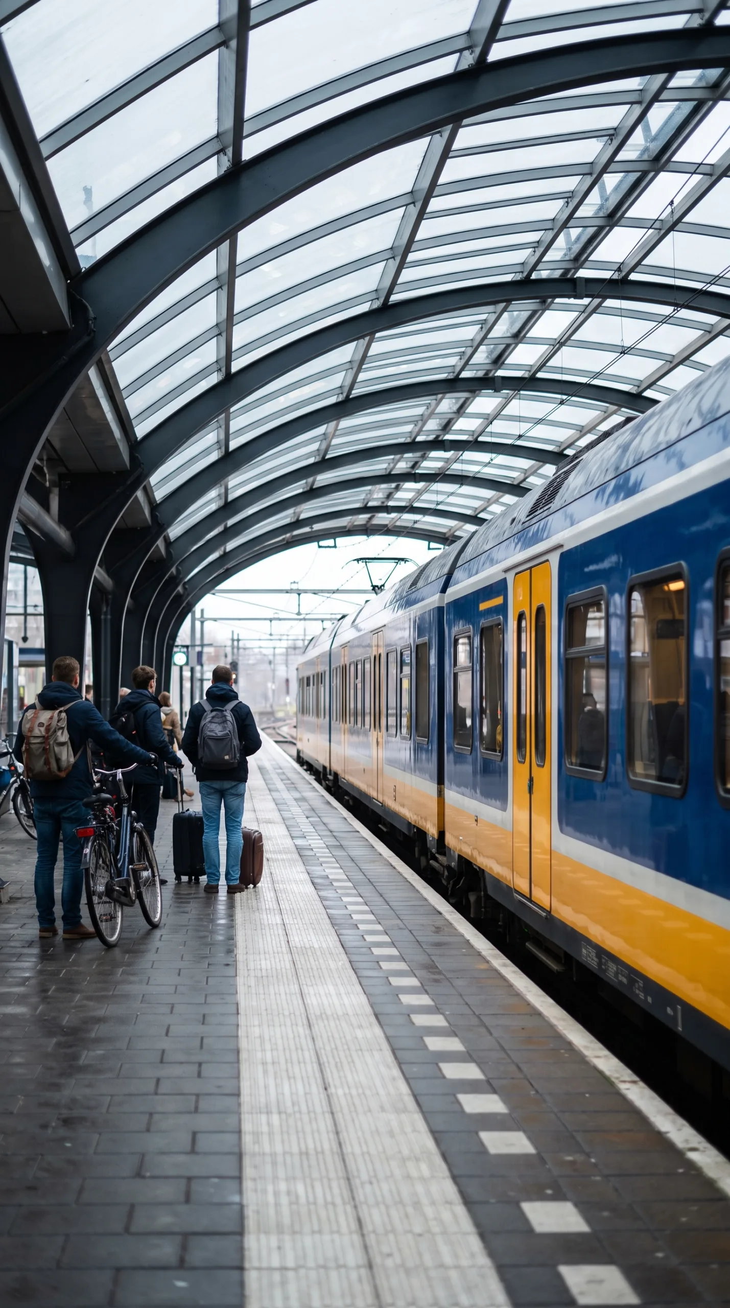 Train at Amersfoort Centraal station in the Netherlands