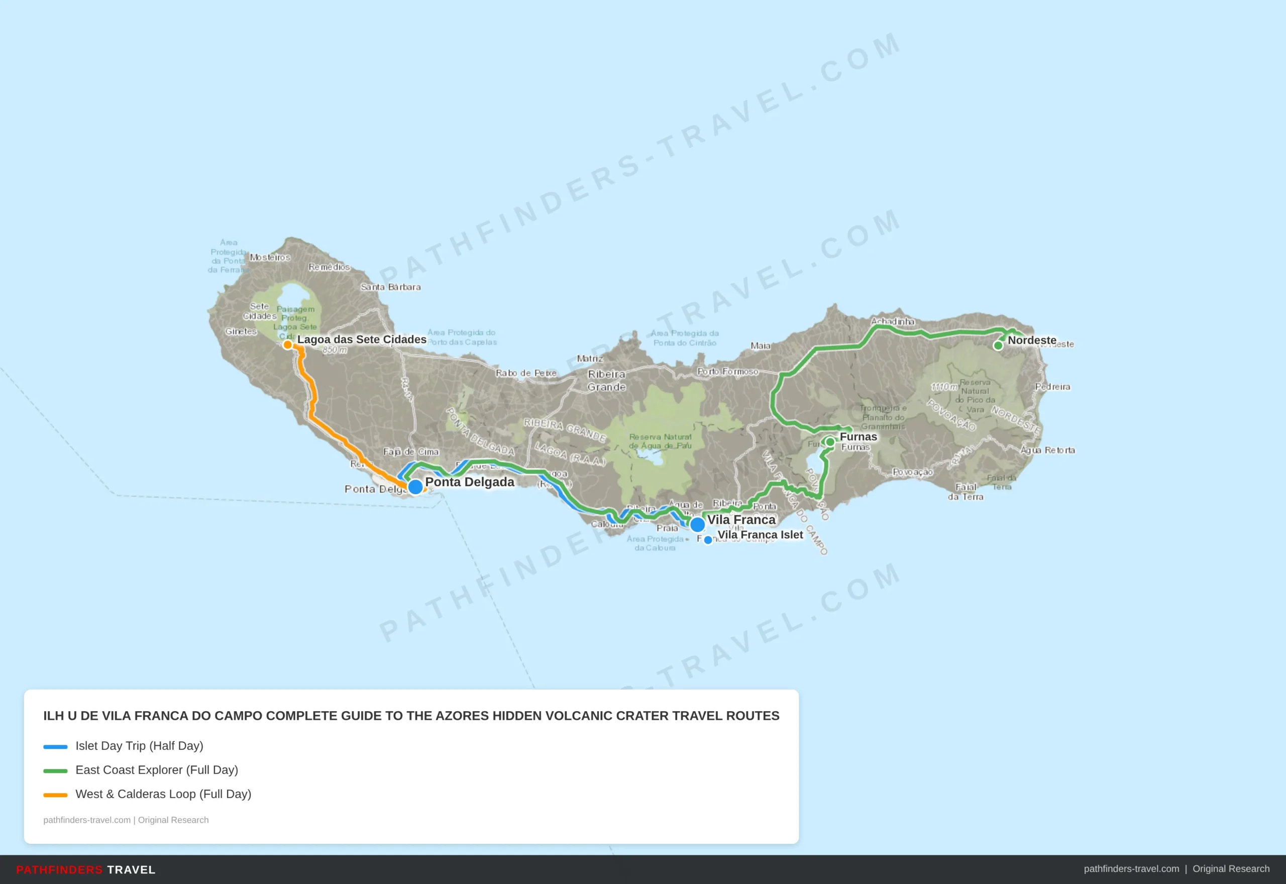 Ilh U De Vila Franca Do Campo Complete Guide To The Azores Hidden Volcanic Crater Route Map