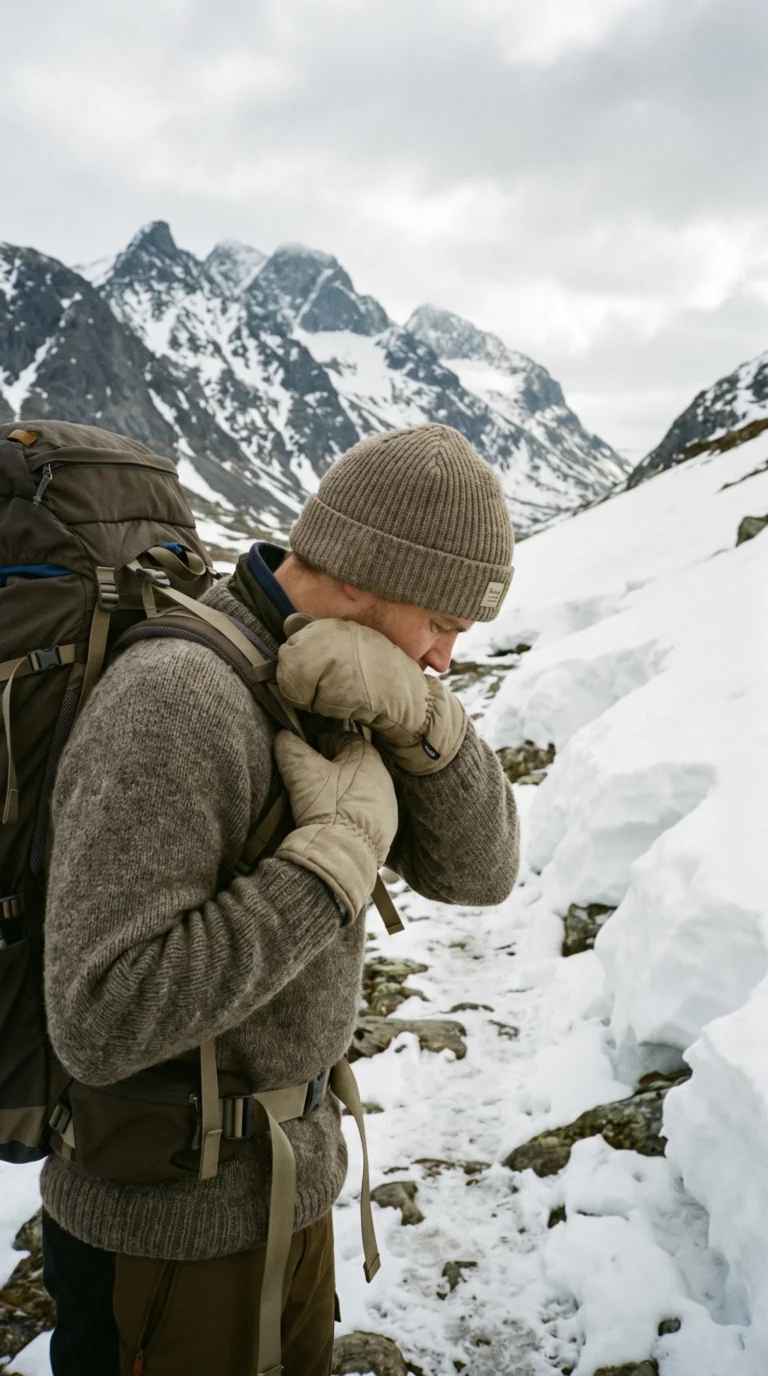 Winter boots and cold weather accessories for Jotunheimen National Park hiking